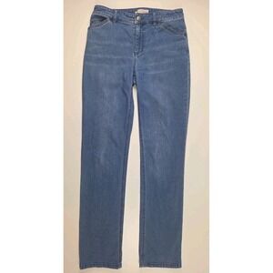 J. Jill Tried & True Fit Straight Leg Jeans Size 2 Blue Denim Mid Rise